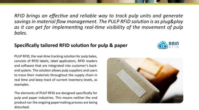 RAIN Solution Brief for Pulp and Paper Bale Tracking