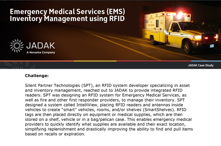 Emergency Medical Services Inventory Management Using RFID