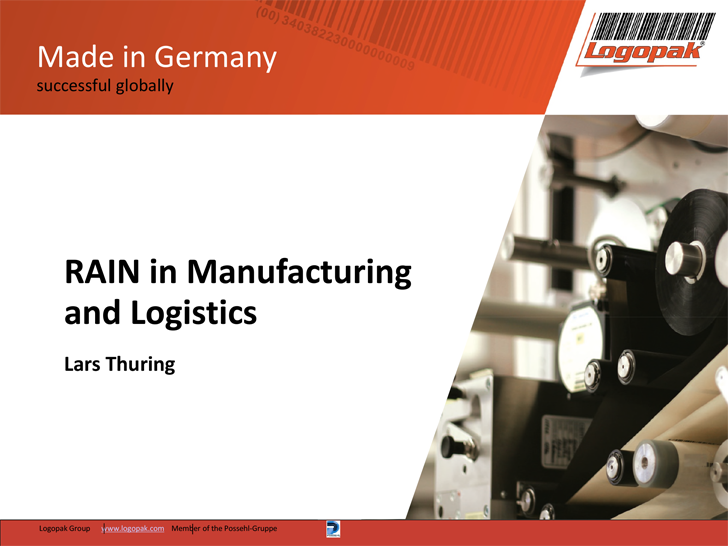 RAIN in Manufacturing and Logistics