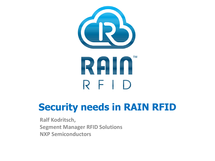 Security Needs in RAIN RFID