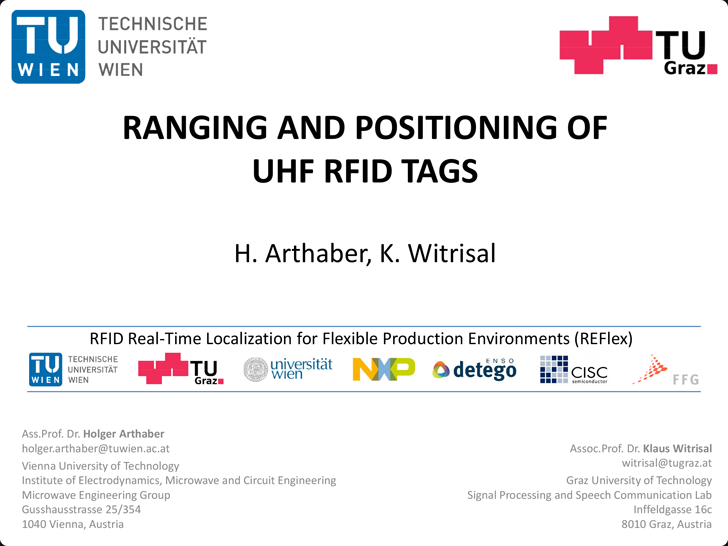 RANGING AND POSITIONING OF UHF RFID TAGS