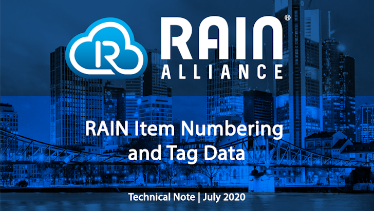RAIN Item Numbering and Tag Data